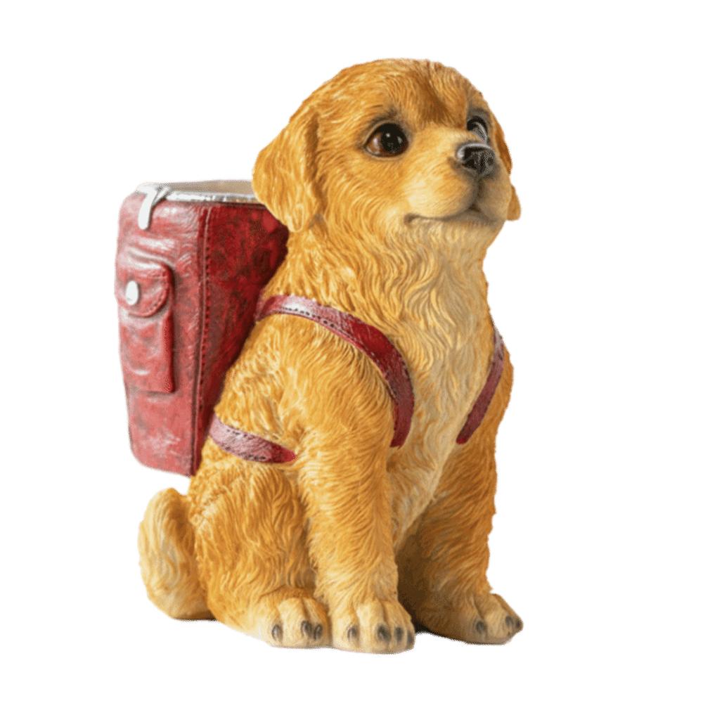 Resin Craft Pen Holder Cute Design Pencil Cup Golden Retriever Dog Pen Holder  Office Organizer красный