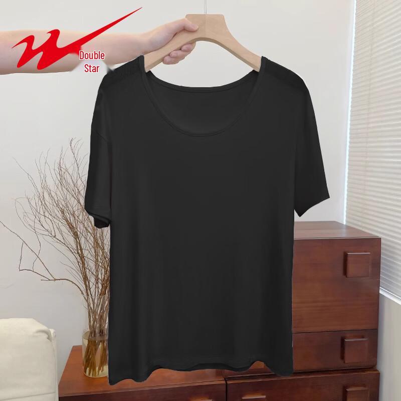 Women s Ice Silk Modal Round Neck T-Shirt XL