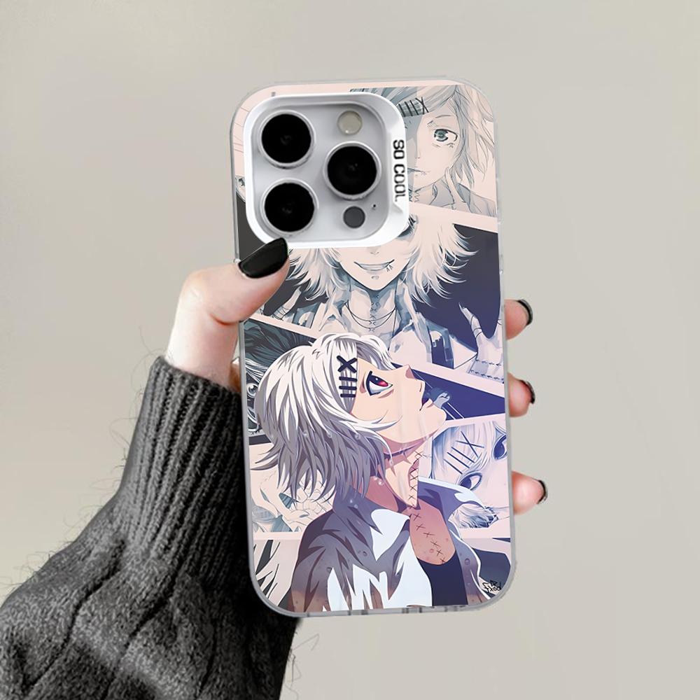 Juuzou Suzuya Tokyo Ghoul Phone Case For iPhone 16,15,14,13,12,11,Pro,Max,Plus,Mini,XS,SE Anti Fall Gray White Matte Hard Bumper