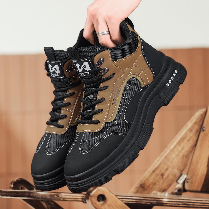 Autumn new light luxury mid-help outdoor hiking shoes retro non-slip shoes casual shoes
