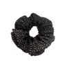 Korean-Style Extra Large Polka Dot Satin Scrunchie with Ruffle Hem - Women's High-End Elastic Hair Accessory