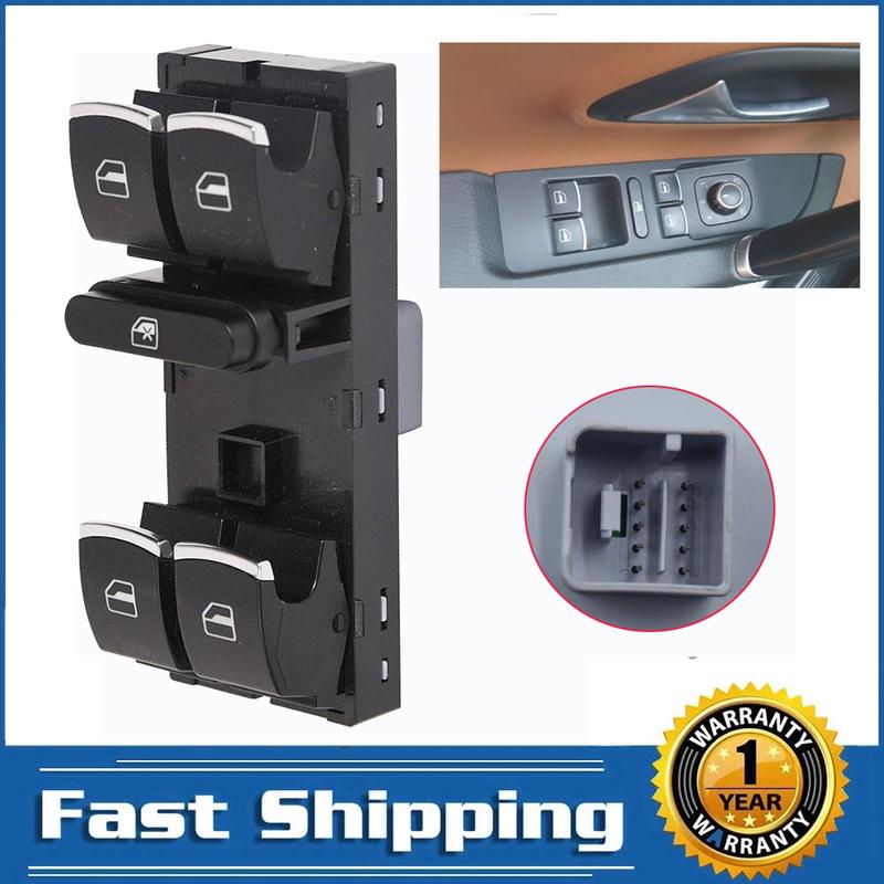 5ND959857 Electric Power Window Master Switch Regulator Button for VW CC Jetta Golf MK5 MK6 Jetta Passat Tiguan 5K4959857
