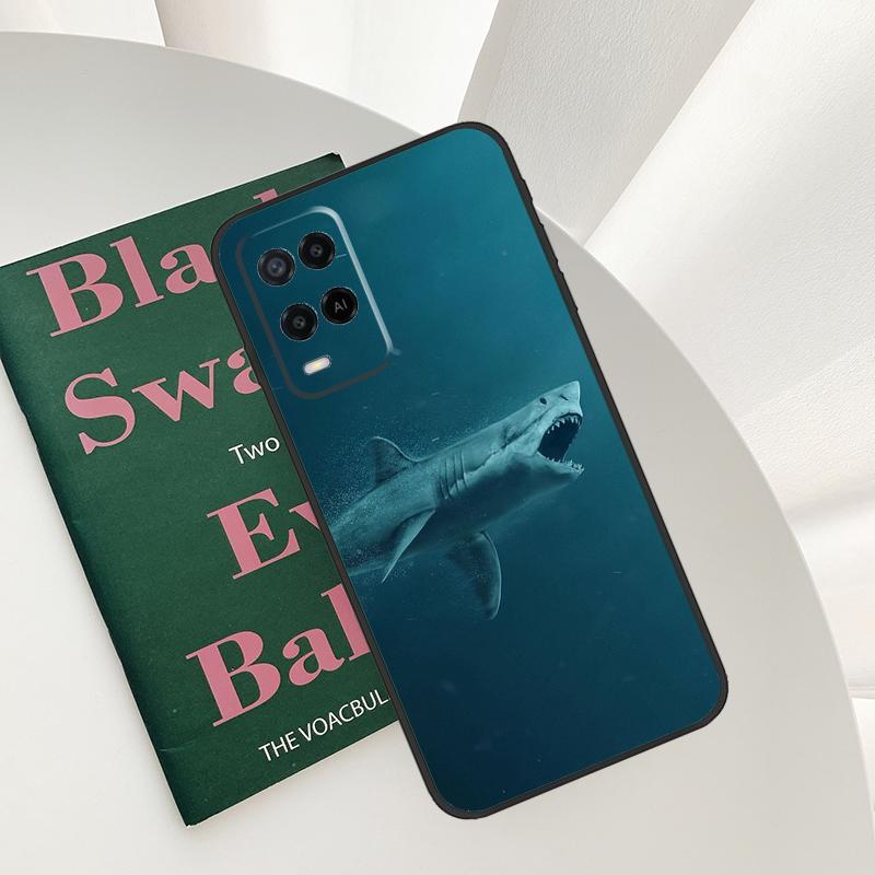 Ferocious Shark Animal Case For Oppo A58 A78 A98 A15 A16 A17 A52 A72 A76 A96 A54 A74 A94 A57 A77 A54S A57S Cover