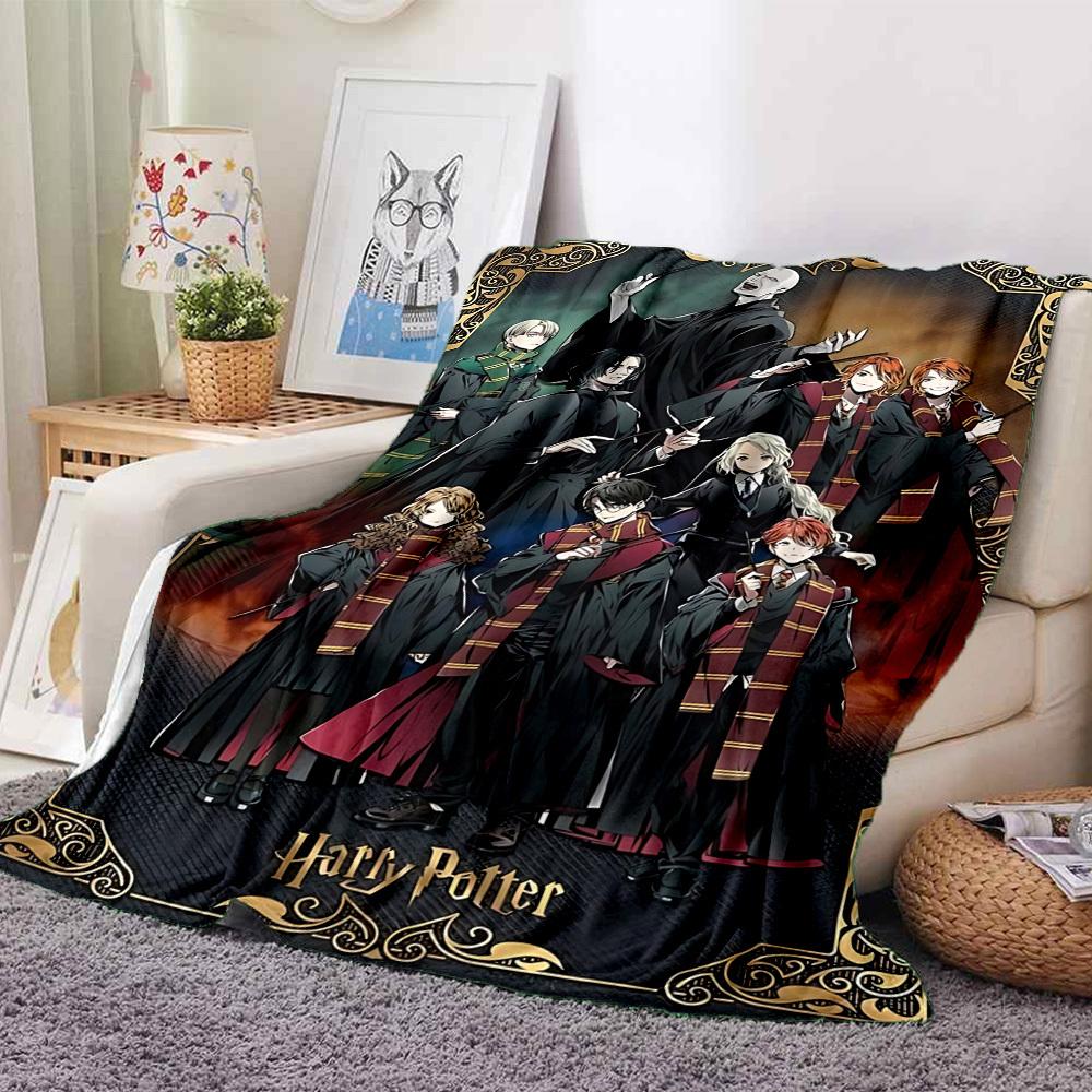1 Stück Harry Potter, Hogwarts Decke Leichte Flanelldecke für Sofa, Bett, Reisen, Camping, Wohnzimmer, Büro, Couch, Stuhl und Bett