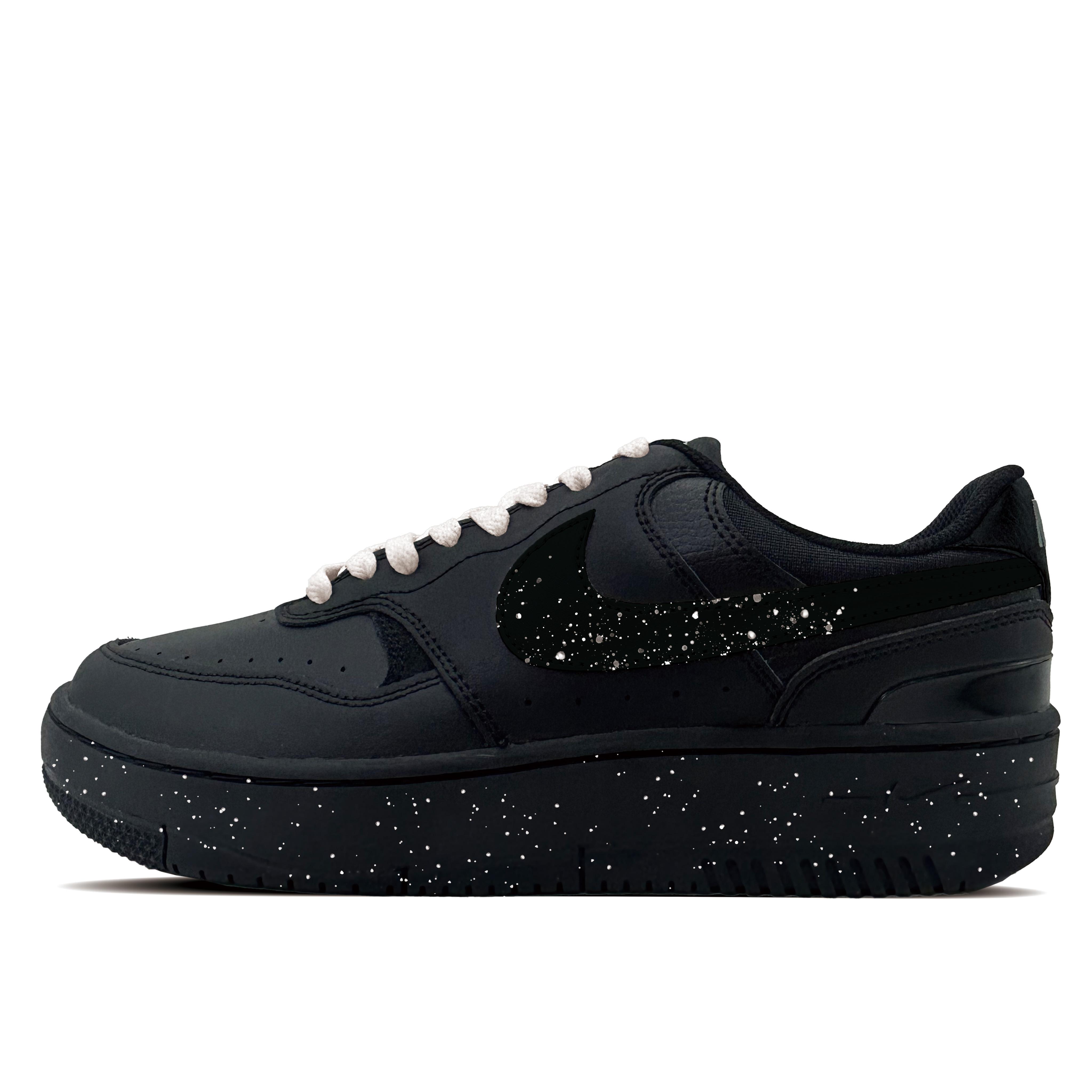 

Nike Gamma Force Night Star Synthetic Leather Abrasion Resistant Low top Skateboard Shoes Unisex Black HQ1674-001(team-1081) 36