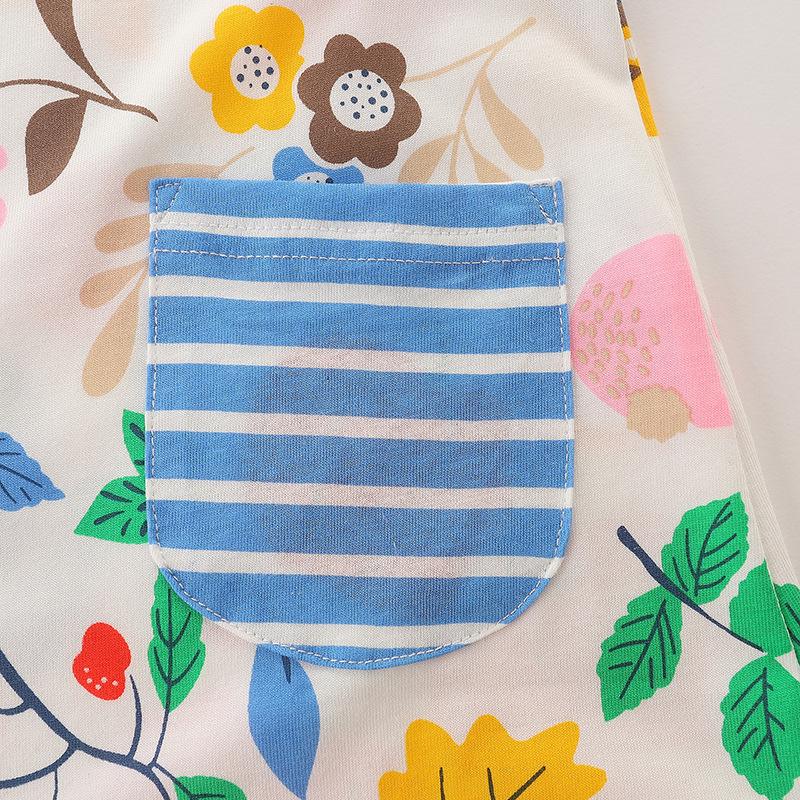 2-7Y Kinder Kleidung Mädchen Langarm Kleid Gestrickte Baumwolle Frühling Herbst Cartoon Rundhals Mädchen Prinzessin Kleider