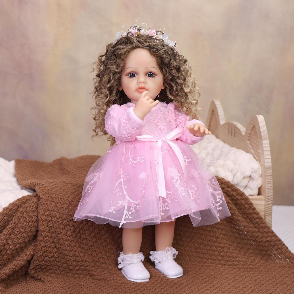 55cm Reborn Babies Doll Full Silicone Vinyl Girl Newborn Dolls Reborn Girl Gifts Early Educational Playmate KEIUMI Toy