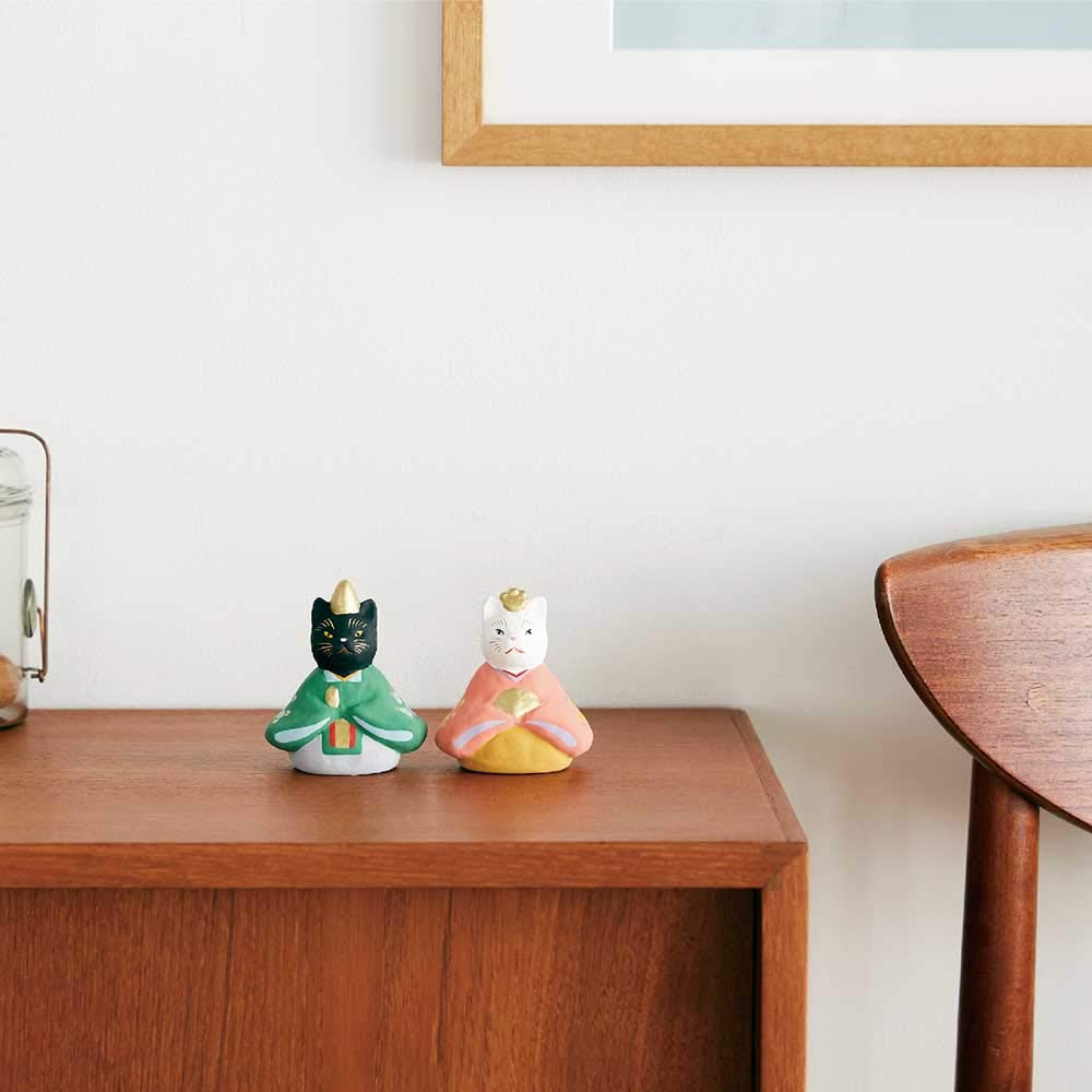 Muñeca Hina de Seto Togeisha Juguete Hina Muñeca Hina Día de la Muñeca Hina "Nekoza (Tachibana)""" Taller, Gato, Muñeca, Muñeca, Festival, Decoración, Cerámica, Porcelana,"""