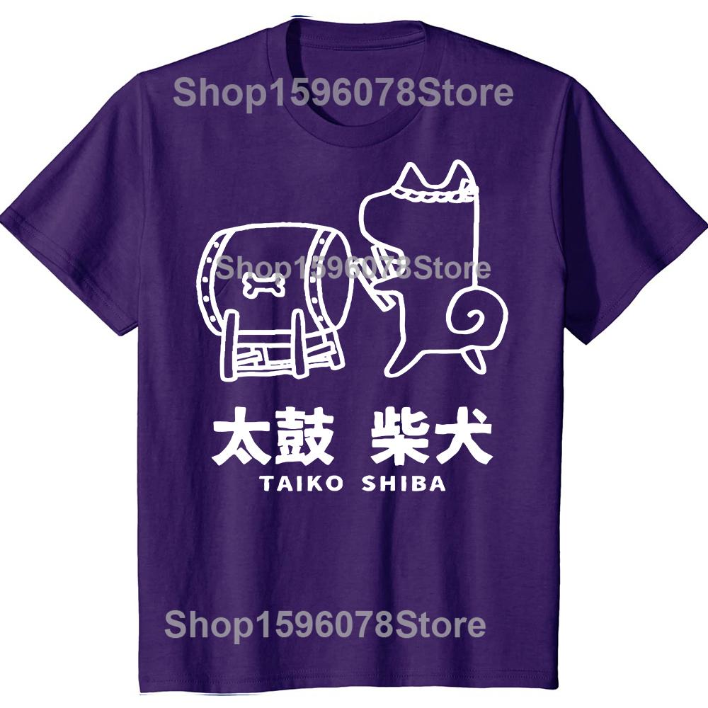 Taiko SHIBA TShirt Cute Shiba Inu Dog Gift Japanese Drum TShirt Y2k Harajuku Kawayi Mens Clothing Camisas Streetwear
