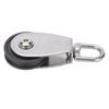 Stainless Steel Shell Dual Bearings Mute Pulley Block Nylon Wheel Groove 360 Degree Rotation