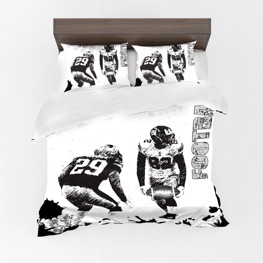 Rugby American Football Home Textile Digital Printing Three-Piece Bedset Bedset