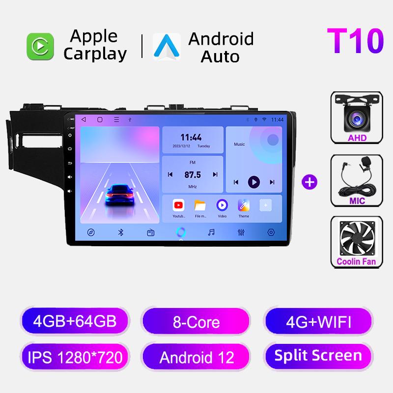 Car Radio Android For Honda Jazz 3 2015-2020 Fit 3 GP GK 2013-2020 Multimedia Video Player 4G WIFI Navigation GPS Carplay Stereo