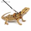 Reptile Lizard Harness with 2m Elastic Leash Soft Vest Walking Set for Bearded Iguana Dragon S M L