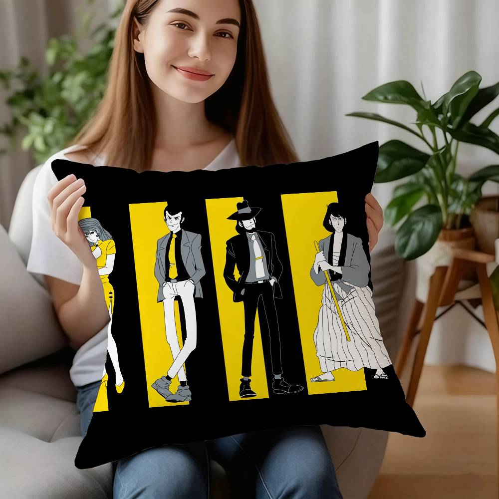 A-Arsène Lupin III Kissenbezug Sofa Dekorativ Zuhause Doppelseitiger Druck Kurzer Plüsch Kissen Kissenbezug Weihnachtsgeschenk