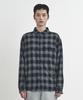 POLLUTION Utility Pocket Flannel Shirt Navy