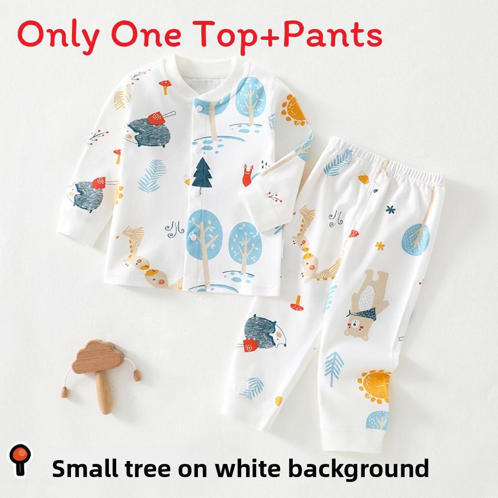 Childrens Cotton Pajama Set With Animal Prints For Newborns And Infants