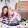 Montessori Busy Board für Kleinkinder Sensorisches Spielzeug Feinmotorik Aktivität Reise Lernen Geschenk für Jungen Mädchen Blaues Polyester