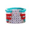 Christmas soft pottery beaded bracelet set English letter bead alloy Christmas pendant gift bracelet