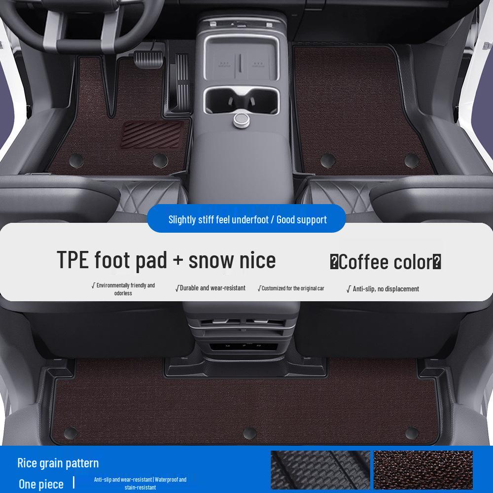 Waterproof TPE Floor Mats & Door Sill Protection for BYD Fang Bao Bao 5/8, Titanium 3/7 - Full Coverage Coil Mat.