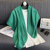 Women S Solid Color Large Square Scarf 90x90cm Casual Headscarf