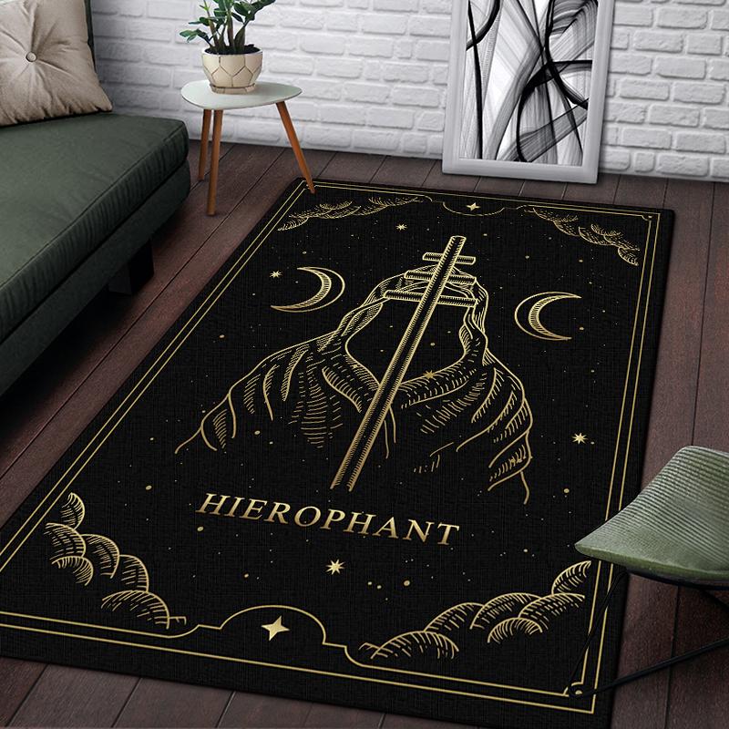 Scale of Justice Magic Astrology Esoteric Pattern Decorative Square Rug Modern Living Room Floor Matte Bedroom Carpet Poster Mat