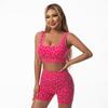 High-Waisted Leopard Print Tummy Control Yoga Set with Peach-Effect Tank Top