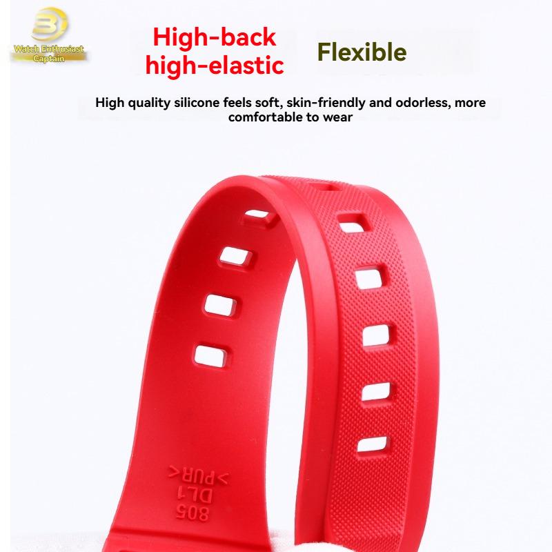 Für Casio Sportuhr WVA-M640/WVA-M650/WVQ-M410 Premium Harz Silikon Uhrenarmband Herren Wasserdicht Kette Zubehör Schwarz
