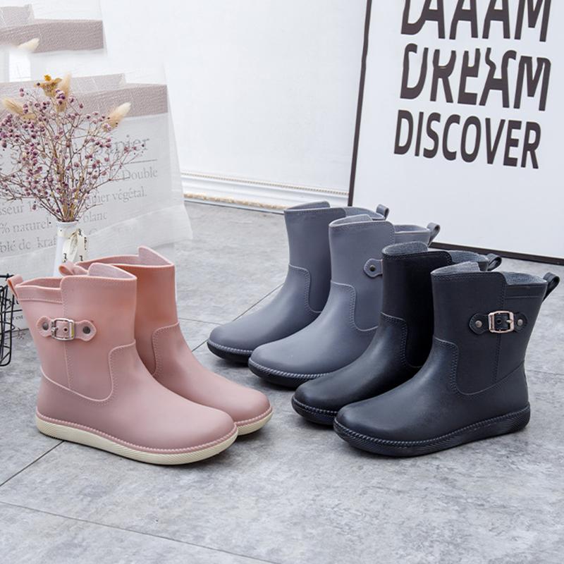 Новые женские ботинки Mid Drum Rain Shoes Outdoor Водонепроницаемые легкие сапоги — фото 3
