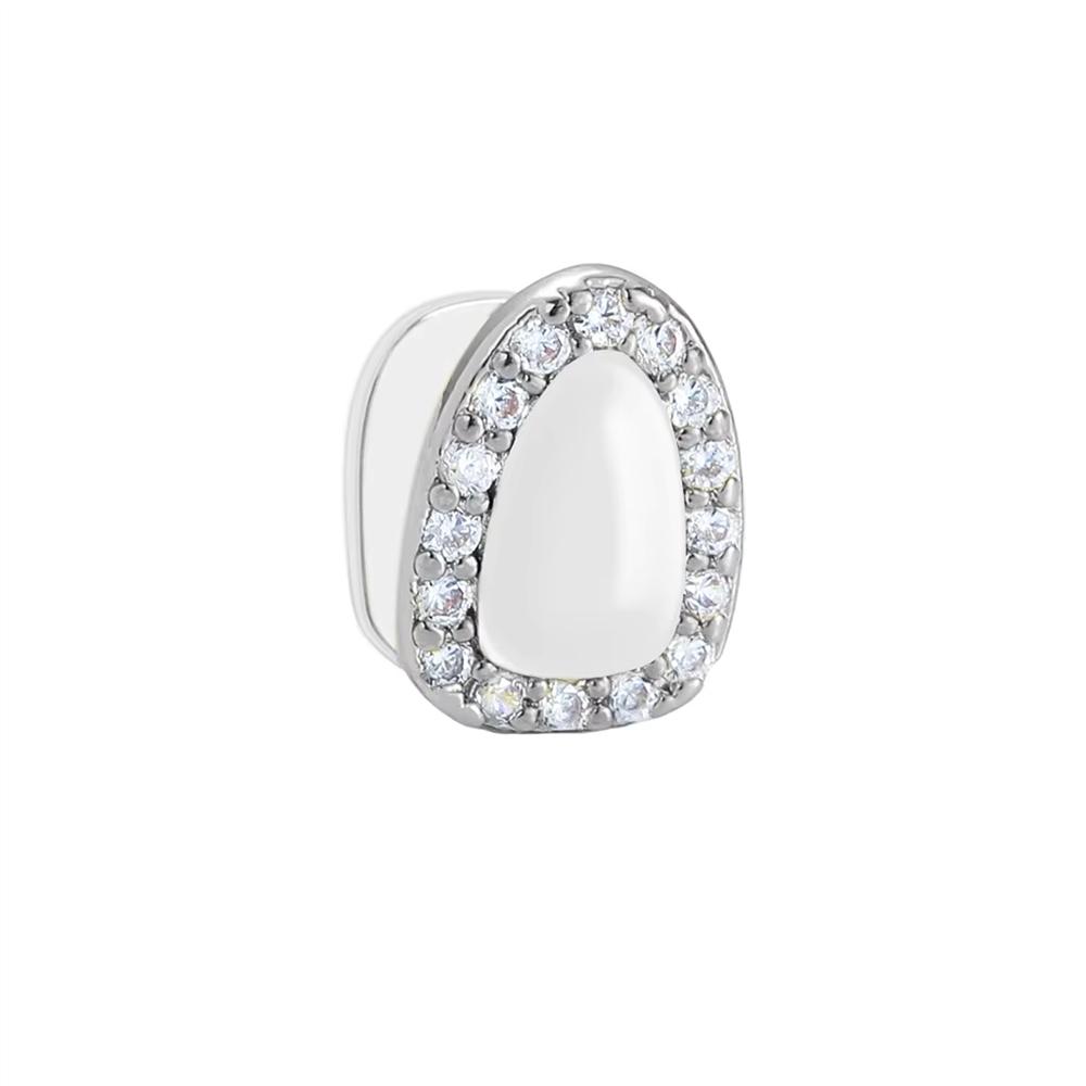 Trendy Y2K Hip Hop Single Tooth Cap Bling CZ Individual Grillz Personalized Rapper Style Jewelry for Party ODM Dropshipping