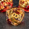 7 Teile/satz Harz Ring Anzahl Polyhedral Würfel für Rolle-Spielen RPG Brettspiel Spielzeug
