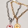 BONBEAU Rainbow Mushroom Color Coin Clip Chain Bracelet Rainbow Mushroom Epoxy Surgical Chain Bracelet