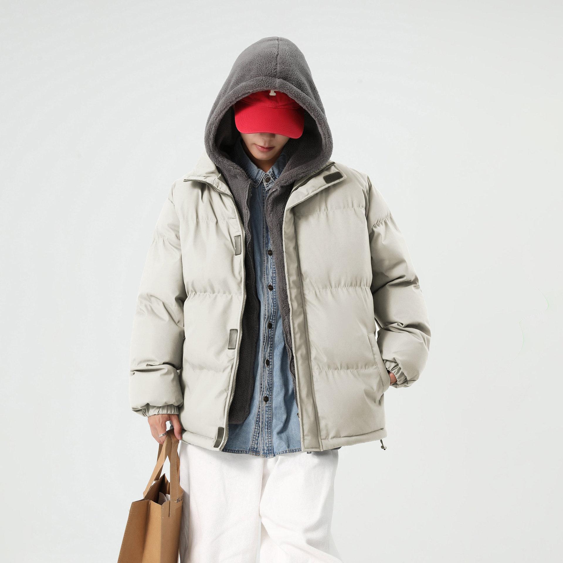 

Мужская зимняя новая трендовая куртка с хлопковой подкладкой, фейковая двухпредметная, пуховик с хлопковой подкладкой свободного кроя для мужчин. 4XL