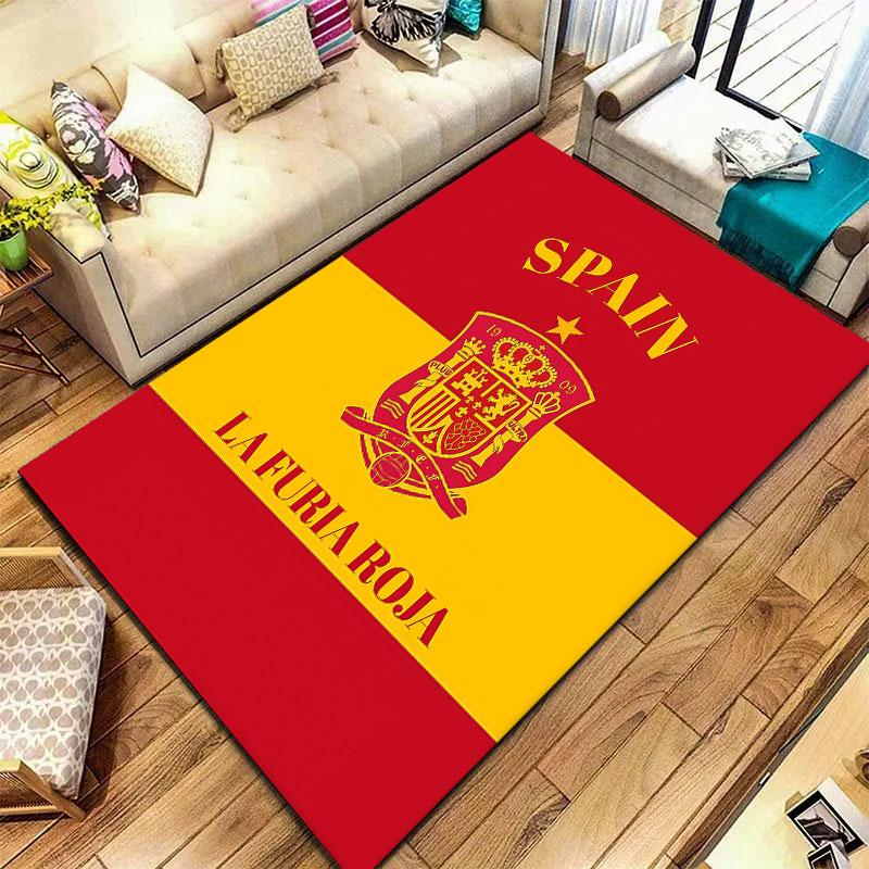Spain National Football Team Carpet Rug for Living Room Bedroom Home Sofa Decoration,Kids play Non-slip Floor Mat