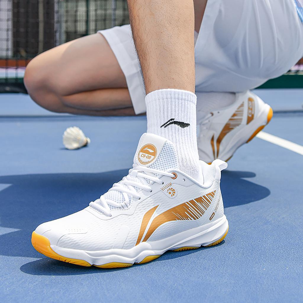 Li Ning Rocket Family, Chameleon Series, Competitive God Number Textile, Synthetic Leather Low top Badminton Shoes AYTU043-1