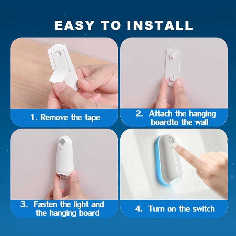 ABS material sensor-activated floor edge light (7 colors), snap-on installation. Nighttime sensor lighting, suitable for stairs/bathrooms/bedrooms.