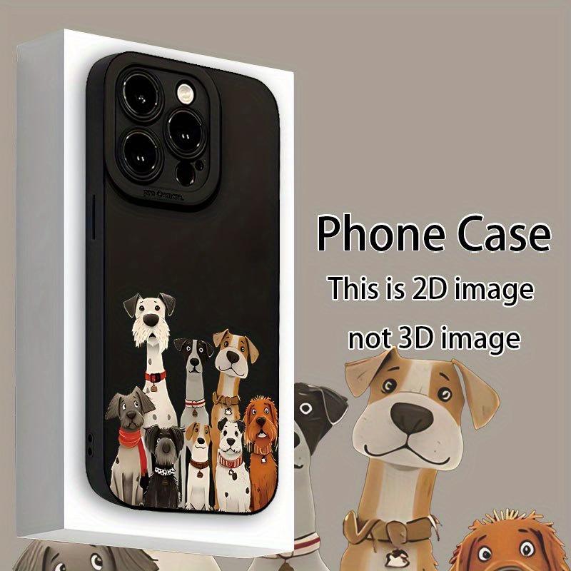 Puppy family pattern mobile phone case suitable for iPhone 17 16 15 14 13 12 11 Pro/ Max /Plus anti-fall and shockproof