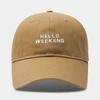 Letter Hello Embroidered Weekend Baseball Cap Peaked Caps Breathable Hat Gifts