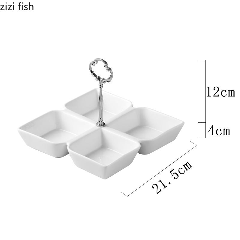 Keramik-Obstteller mit mehreren Gittern, Aufbewahrungsschalen für Trockenfrüchte und Nüsse, Süßigkeitenschalen, Haushaltsgeschirr, Snackteller, Aufbewahrungsboxen für Dim Sum