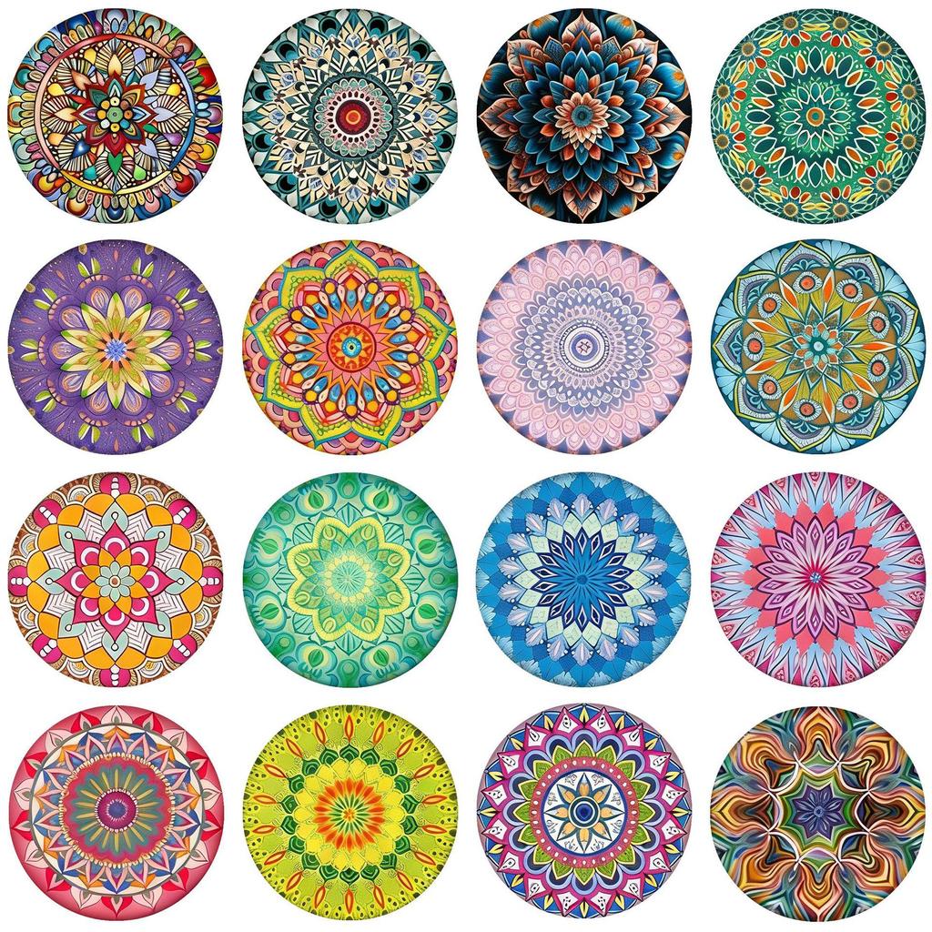 Mandala Pattern Soft Magnetic Fridge Magnet - Glass Decorative Sticker