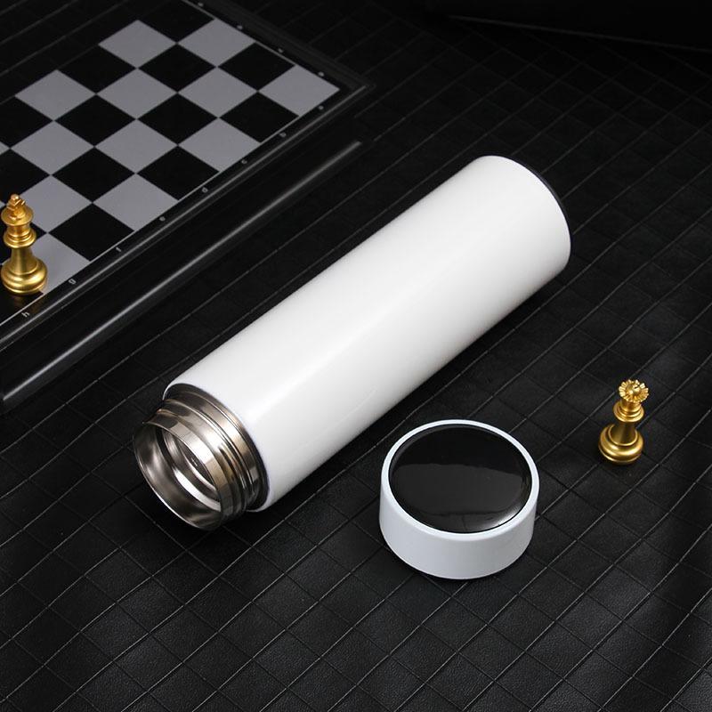 Smart 304 Stainless Steel Thermos Cup Touch Temperature Display Vacuum Straight Body Cup Business Office Double Layer Gift Cup