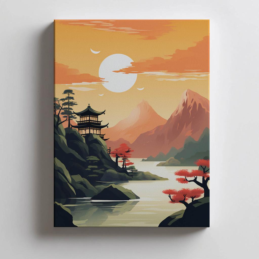 Stille Und Harmonie Stille Und Harmonie, 40X50 Cm, Aluminiumrahmen Gold, Mattes Papier 230 Gsm