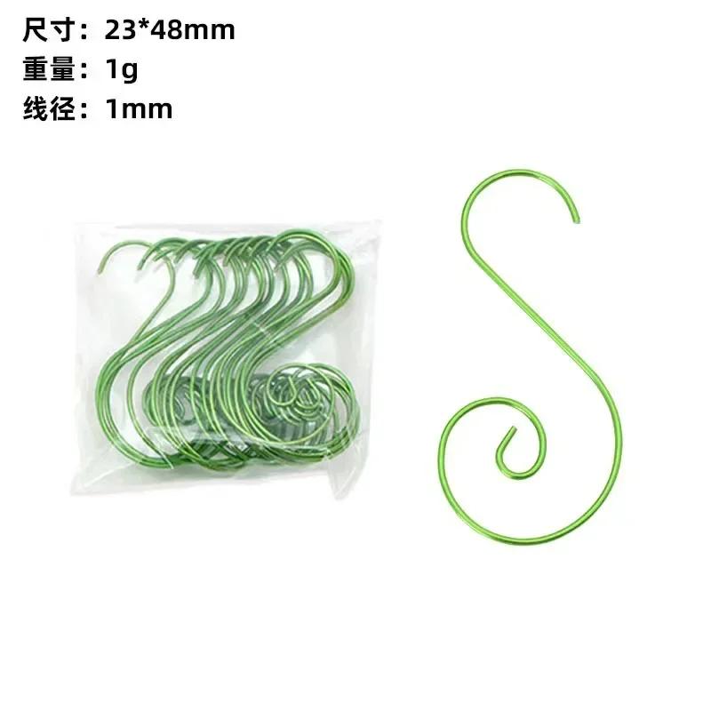 20 Stück S-förmige Haken Weihnachtshaken Weihnachtsbaum Dekorationszubehör zum Aufhängen von Weihnachtsgeschenken Heimaufbewahrungsorganisator