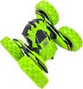 Threeking RC Stunt Cars Auto na dálkové ovládání Oboustranné řízení otočné auto o 360 stupňů, zelená