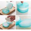 Square Shape Makeup Cotton Dispenser Plastic Storage Box Clear Compact Design Secure Closure For Vanity Countertop Organization