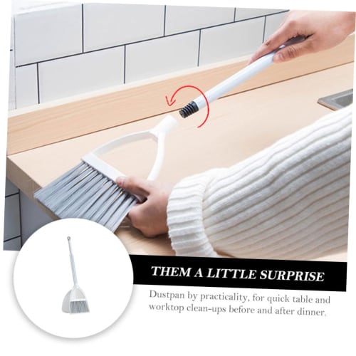 BRIGHTFUFU Kids' Broom and Dustpan Set, Plastic Cleaning Toy for Toddlers, Pretend Play, Household Cleaning Tools for Kids, 1 Set