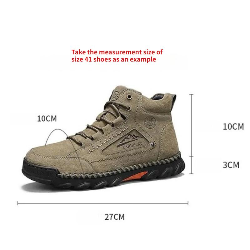 Nuevas Botas de Cuero Hechas a Mano para Hombre para Otoño Diseño Outdoor Zapatillas Hombre Transpirables Zapatos Casuales de Cuero Hombre Botines