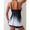 Costum de baie Split Boxeri cu Imprimeu European și American pentru Femei, Conservator, pentru Băi Termale, Tankini