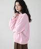 Keullaepeu Round Button Sweatshirt_Pink
