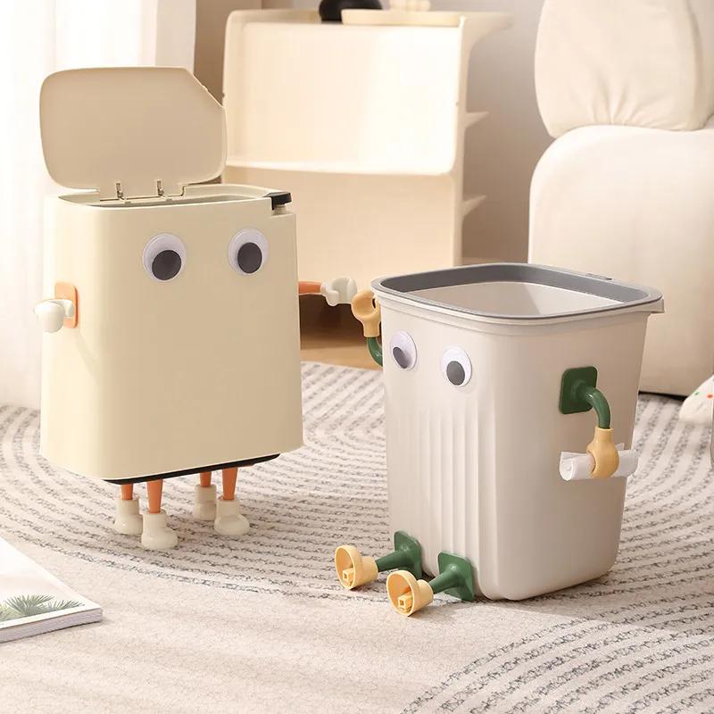 Creative DIY Cute Foot Decoration Storage Box Detachable Non Adhesive Tissue Box Garbage Can Foot Decoration YLE586