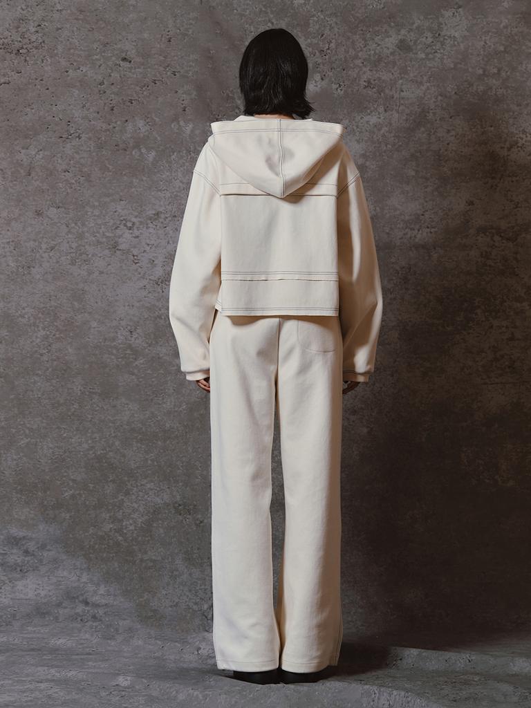 MEENDERI Round Pocket Jogger Pants - Cream